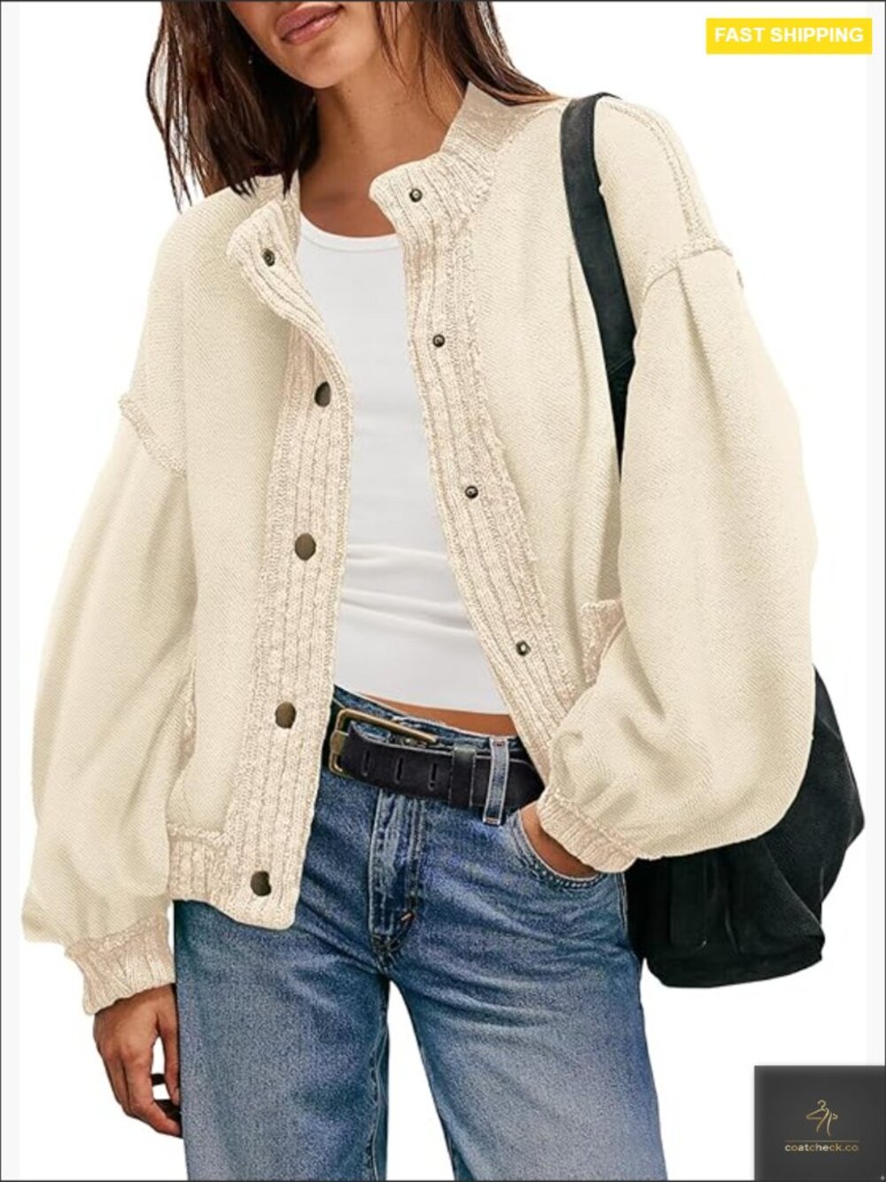 Oversized Button Down Cardigan Lightweight Cozy Fall Layering Piece with Pockets